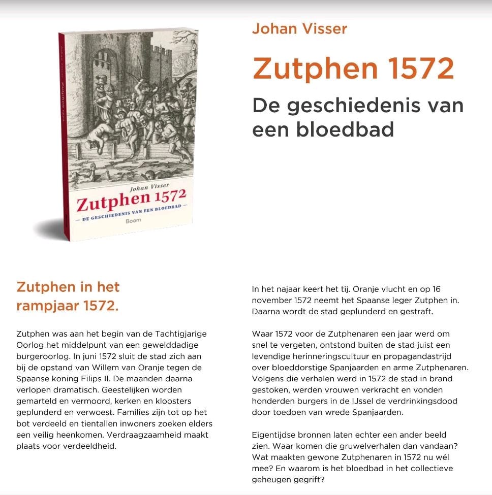 boek zutphen 1572 de geschiedenis van een bloedbad
